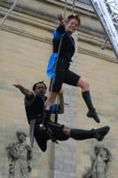 luchtacrobatiek, straattheatershow - Duo Musa - De Jas